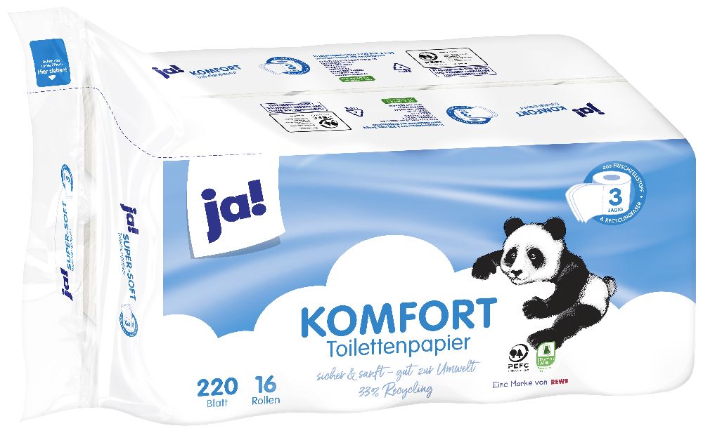 Ouï Papier toilette 3 épaisseurs 33%rc 16x220