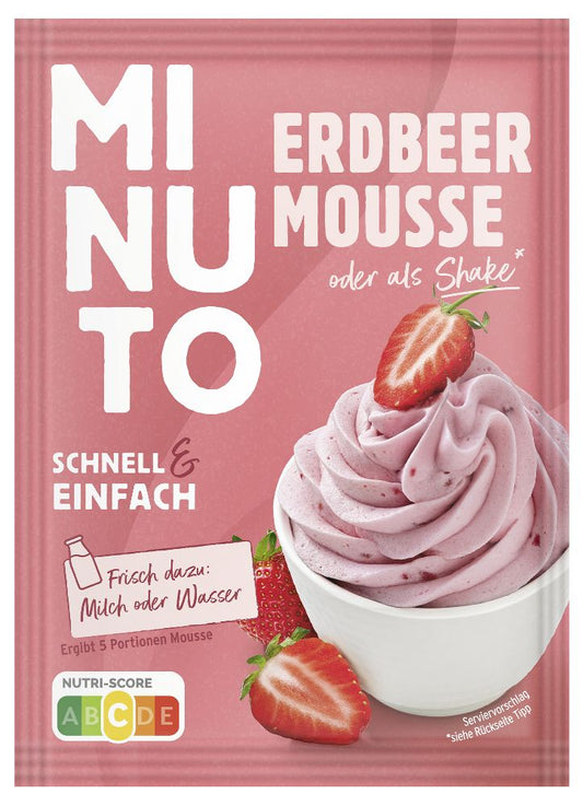 Mousse de fraise minuto sachet 68g