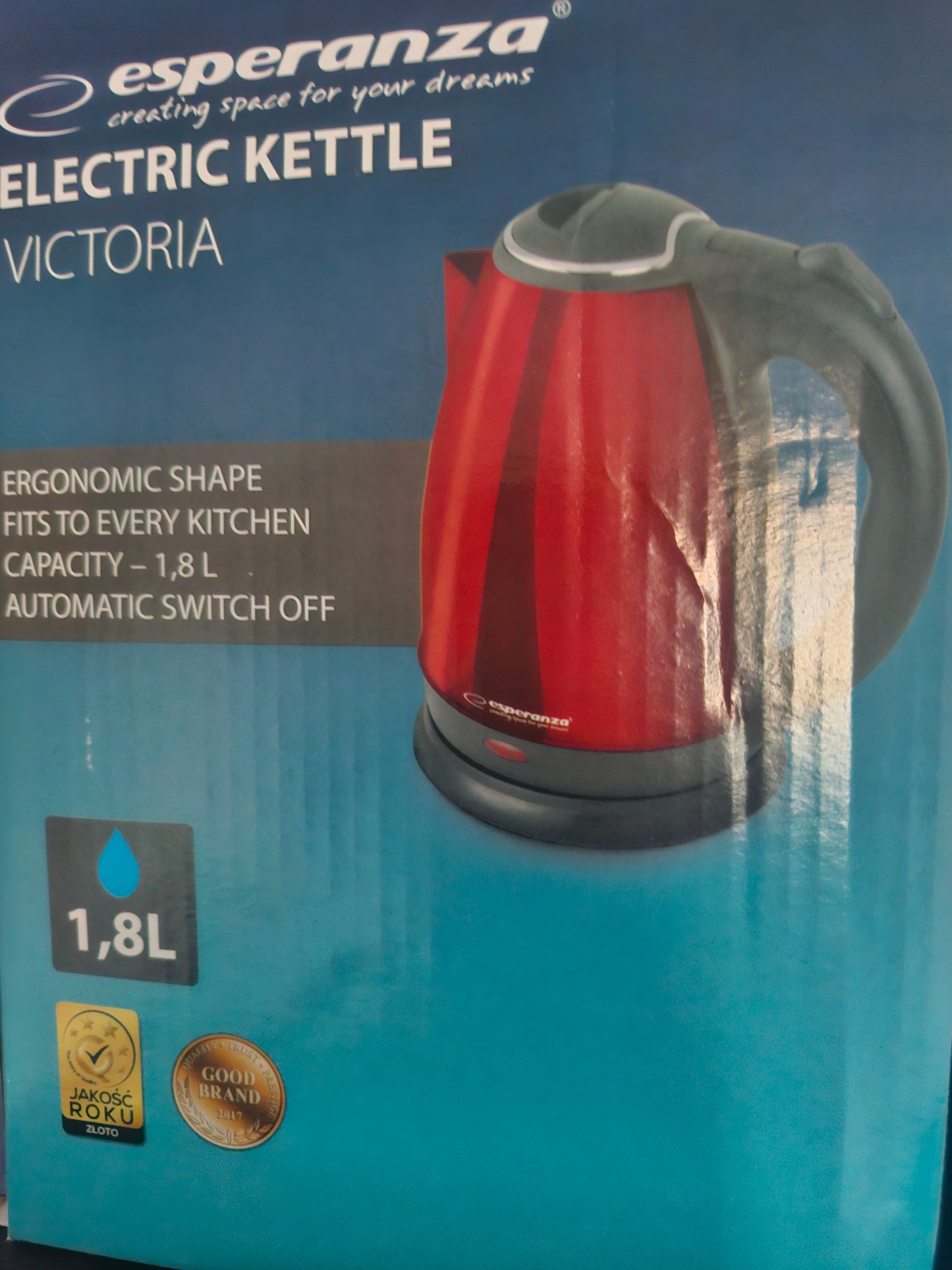 Bouilloire électrique Victoria 1,8 litre